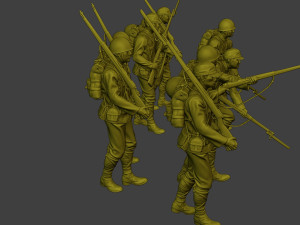 Japanese soldier ww2 J1 Pack2 Model do druku 3D