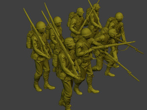 Japanese soldier ww2 J1 Pack2 Model do druku 3D
