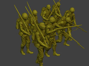 Japanese soldier ww2 J1 Pack2 3D Print Model