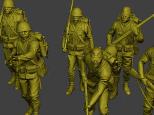 Japanese soldier ww2 J1 Pack2 3D Print Model