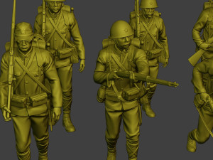 Japanese soldier ww2 J1 Pack2 Model do druku 3D