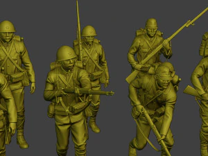 Japanese soldier ww2 J1 Pack2 3D Print Model