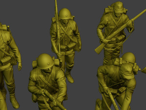 Japanese soldier ww2 J1 Pack2 Model do druku 3D