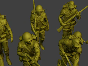 Japanese soldier ww2 J1 Pack2 3D Print Model