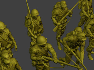 Japanese soldier ww2 J1 Pack2 Model do druku 3D