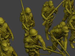 Japanese soldier ww2 J1 Pack2 3D Print Model
