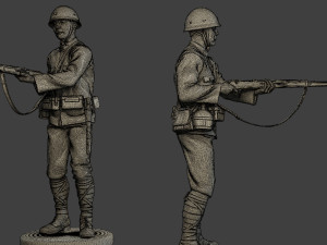 Japanese soldier ww2 Action J2 Modelo de impresión 3D
