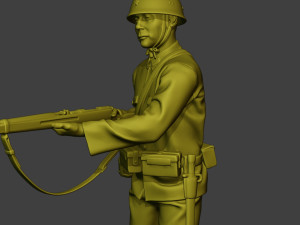 Japanese soldier ww2 Action J2 Modelo de impresión 3D