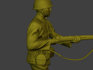 Japanese soldier ww2 Action J2 Modelo de impresión 3D