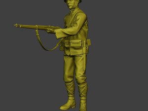 Japanese soldier ww2 Action J2 Modelo de impresión 3D