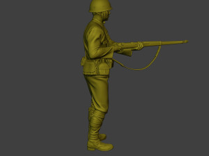Japanese soldier ww2 Action J2 Modelo de impresión 3D