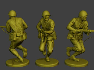 Soldado japon&ecirc;s ww2 Ataque J2 Modelo de Impressão 3D