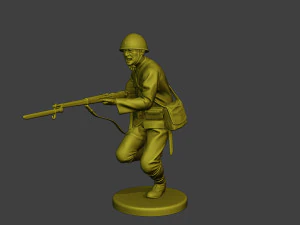 Japanese soldier ww2 Attack J2 3D Print Model