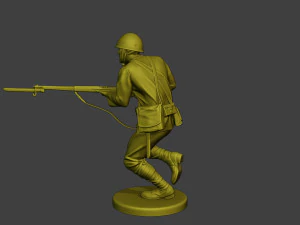 Japanese soldier ww2 Attack J2 3D Print Model