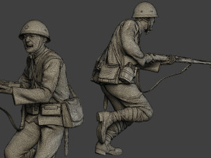 Japanese soldier ww2 Attack J2 3D Принт Модель