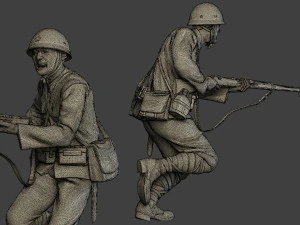 Japanese soldier ww2 Attack J2 3D Print Model