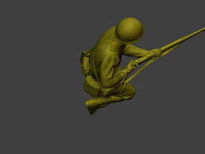 Japanese soldier ww2 Attack J2 3D Print Model