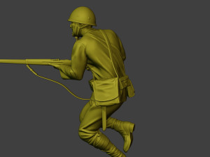 Japanese soldier ww2 Attack J2 3D Принт Модель