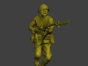 Japanese soldier ww2 Attack J2 3D Print Model