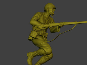 Japanese soldier ww2 Attack J2 3D Принт Модель