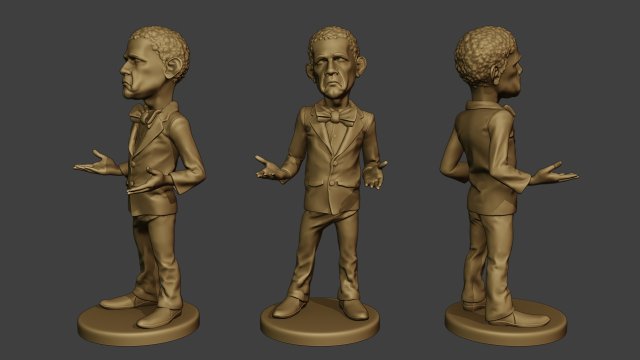 Barack Obama Doubt Meme Modèles 3D en vedette .c4d .max .obj .3ds .fbx .stl .blend 