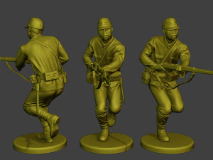 Soldato giapponese ww2 Attack2 J2 Modello di stampa 3D