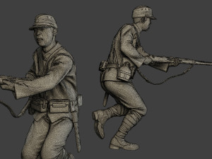 Japanese soldier ww2 Attack2 J2 Modelo de impresión 3D
