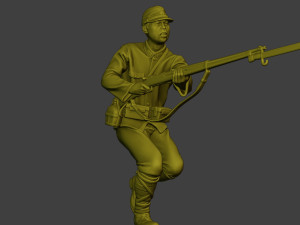 Japanese soldier ww2 Attack2 J2 Modelo de impresión 3D