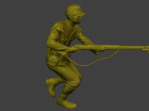 Japanese soldier ww2 Attack2 J2 Modelo de impresión 3D