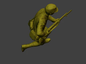 Japanese soldier ww2 Attack3 J2 3D Print Model