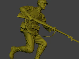 Japanese soldier ww2 Attack3 J2 3D Print Model