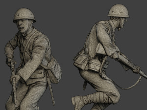 Japanese soldier ww2 Attack4 J2 3D प्रिंट मॉडल