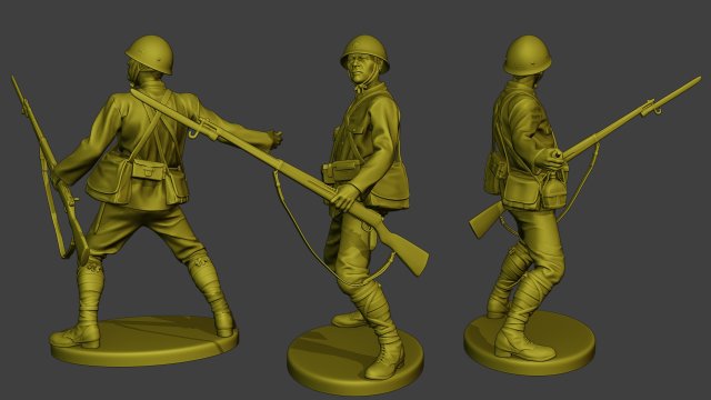 Japanese soldier ww2 Grenade J2 3D Baskı Modeli .c4d .max .obj .3ds .fbx .stl .blend 