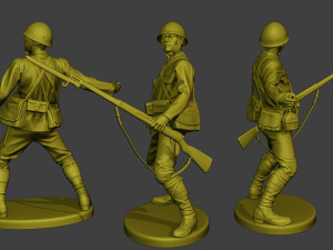 Japanese soldier ww2 Grenade J2 Modèles 3D en vedette
