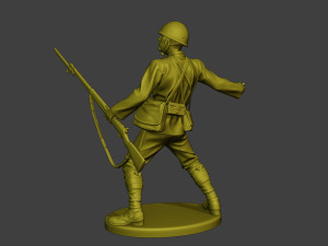 Japanese soldier ww2 Grenade J2 3D Baskı Modeli