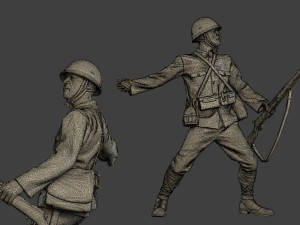 Japanese soldier ww2 Grenade J2 3D Baskı Modeli