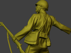 Japanese soldier ww2 Grenade J2 3D Baskı Modeli