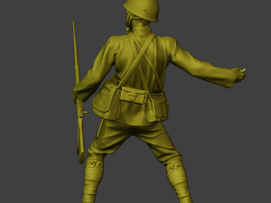 Japanese soldier ww2 Grenade J2 3D Baskı Modeli