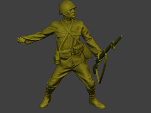 Japanese soldier ww2 Grenade J2 3D Baskı Modeli