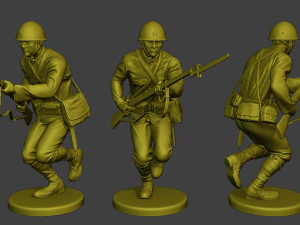 Soldato giapponese ww2 Esegui J2 Modello di stampa 3D