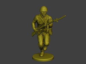 Japanese soldier ww2 Run J2 3D Принт Модель