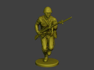 Japanese soldier ww2 Run J2 3D Print Model