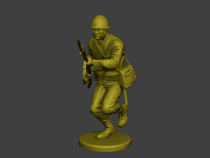 Japanese soldier ww2 Run J2 3D Принт Модель