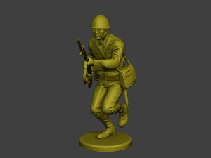 Japanese soldier ww2 Run J2 3D Print Model