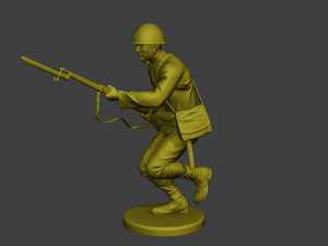 Japanese soldier ww2 Run J2 3D Принт Модель