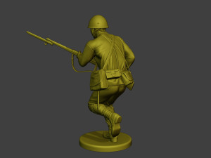 Japanese soldier ww2 Run J2 3D Принт Модель