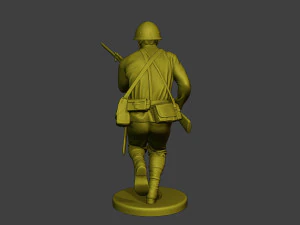 Japanese soldier ww2 Run J2 3D Print Model