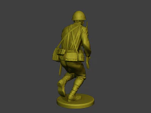 Japanese soldier ww2 Run J2 3D Print Model