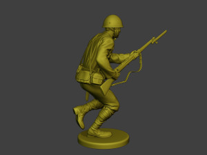 Japanese soldier ww2 Run J2 3D Принт Модель