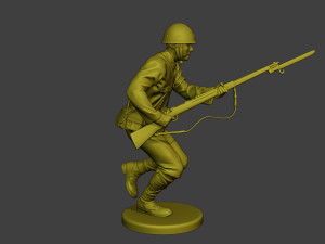 Japanese soldier ww2 Run J2 3D Принт Модель